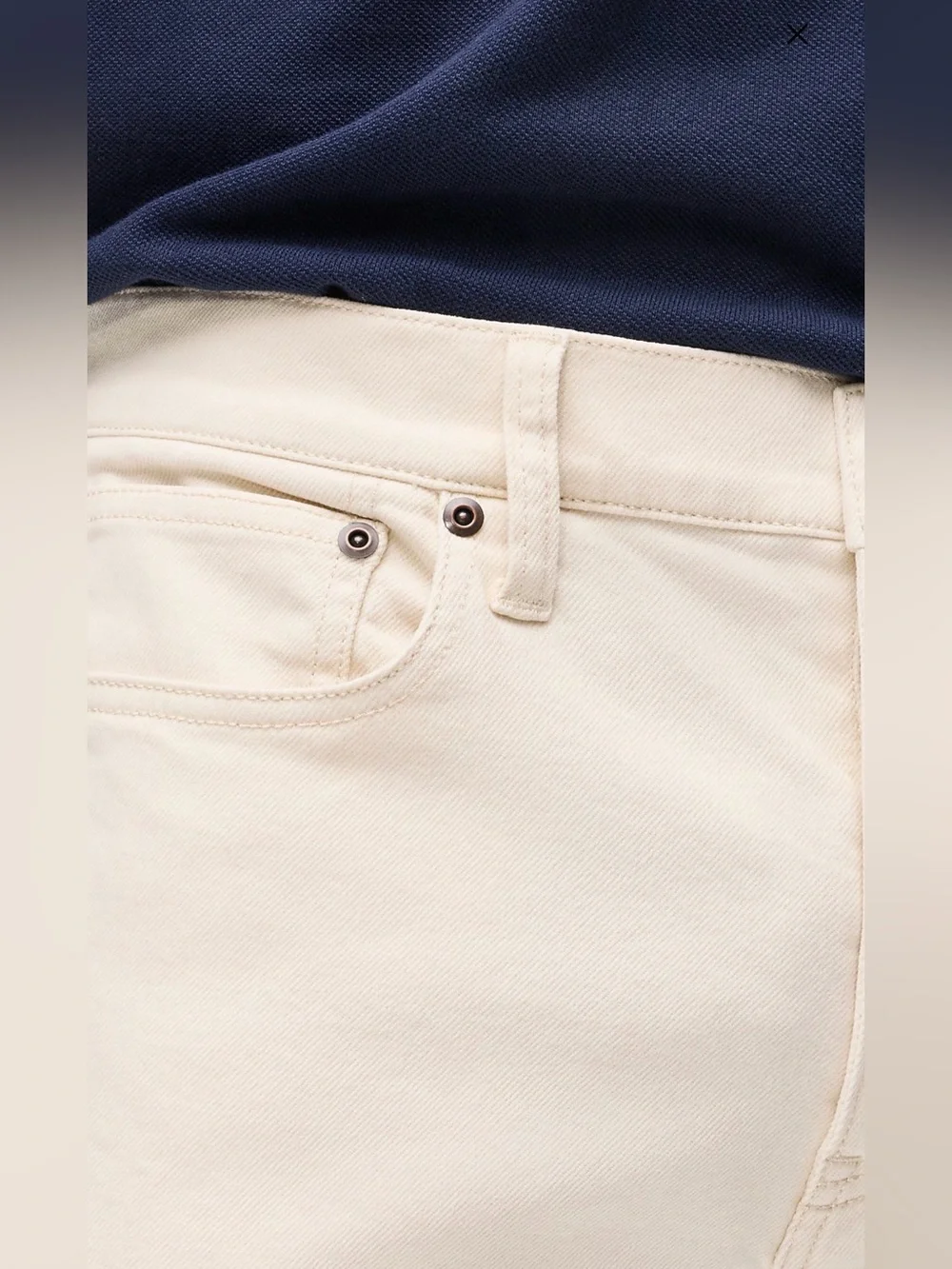 J. Crew Men's Straight Jeans in Cream